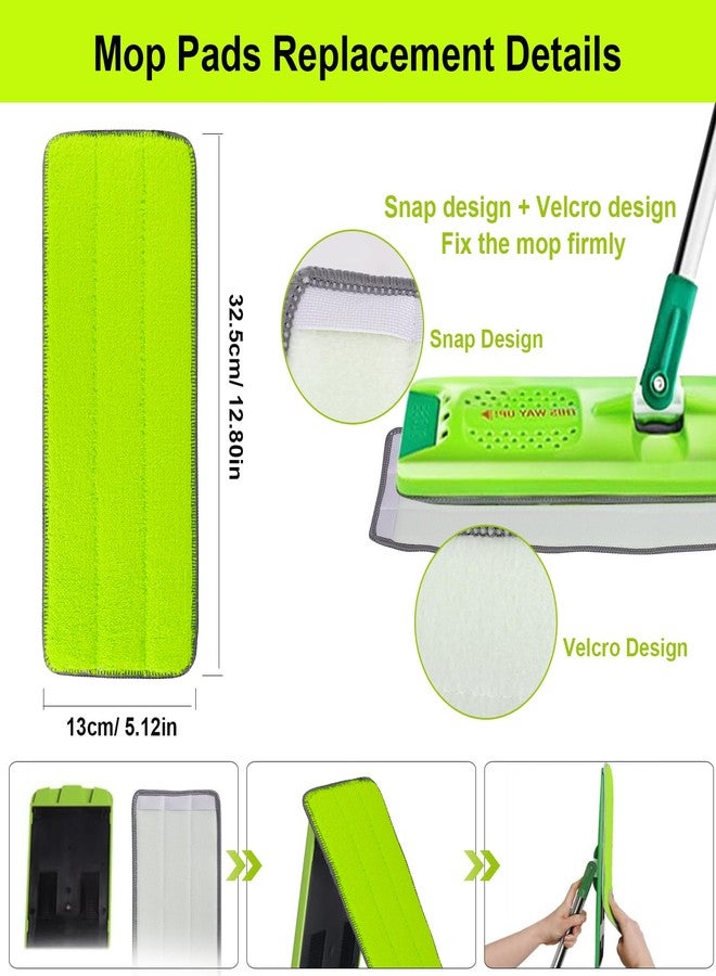 GreeSuit Microfiber Mop Pads for Libman Rinse 'n Wring Mop and Bucket System, 13in Washable & Reusable Microfiber Floor Cleaning Pads Head Refills for All 13" X 5" Flat Floor Mop - Image 2